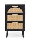 Cassettiera nera 45x30x73 in legno