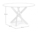 Base tavolo bianco D120 x 56 x 73.5 h in acciaio