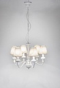Lampadario 6 luci bianco D.62x44.5h