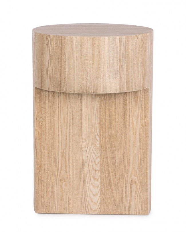 Tavolino naturale D.38 x 58h in legno