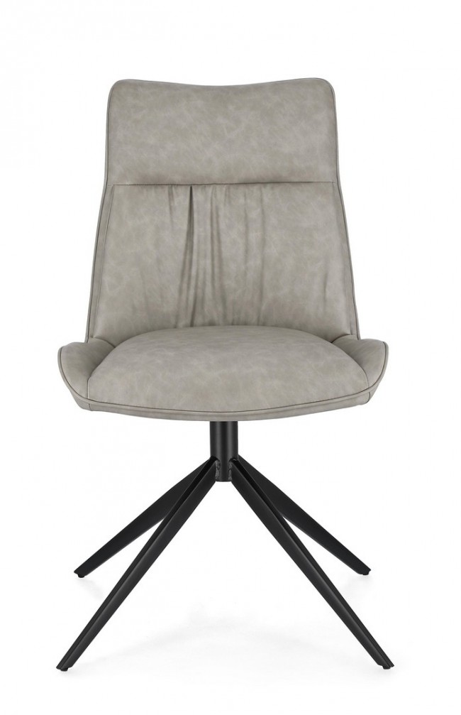 2x Sedia tortora 50x64x86 h 49 h1 in ecopelle