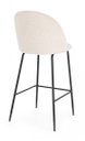 2x Sgabello bar nero/avorio 51x55x105h