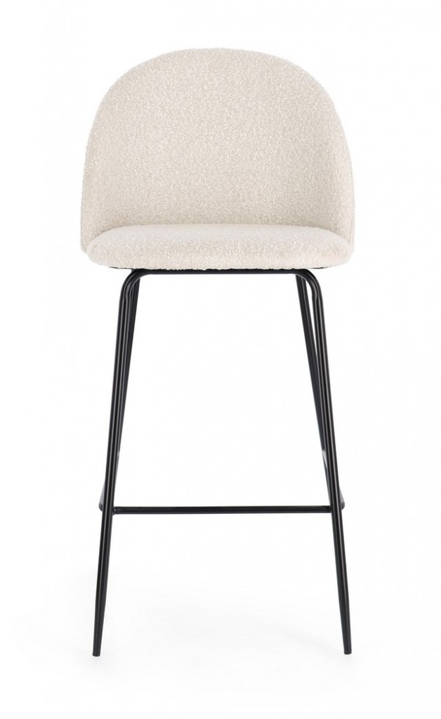 2x Sgabello bar nero/avorio 51x55x105h