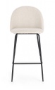 2x Sgabello bar nero/avorio 51x55x105h