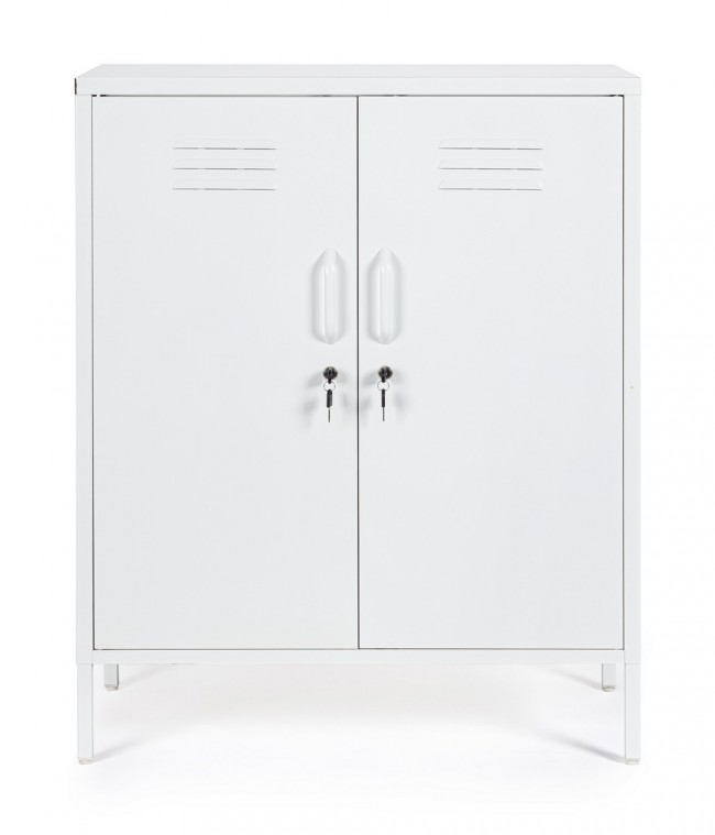 Credenza bianca 40x80x101,5h in acciaio