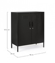 Credenza nera in acciaio 40x80x101,5h