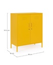 Credenza gialla 40x80x101,5h in acciaio