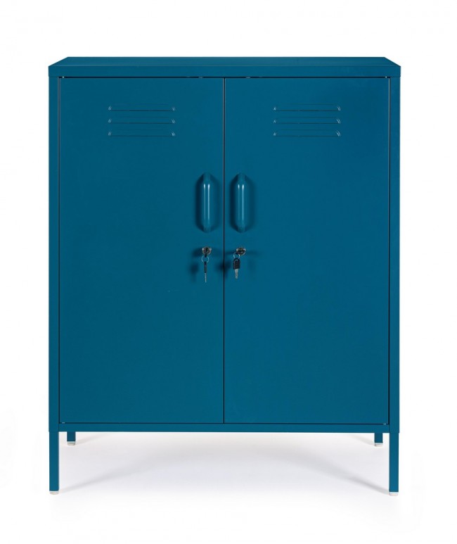 Credenza blu 40x80x101,5h in acciaio