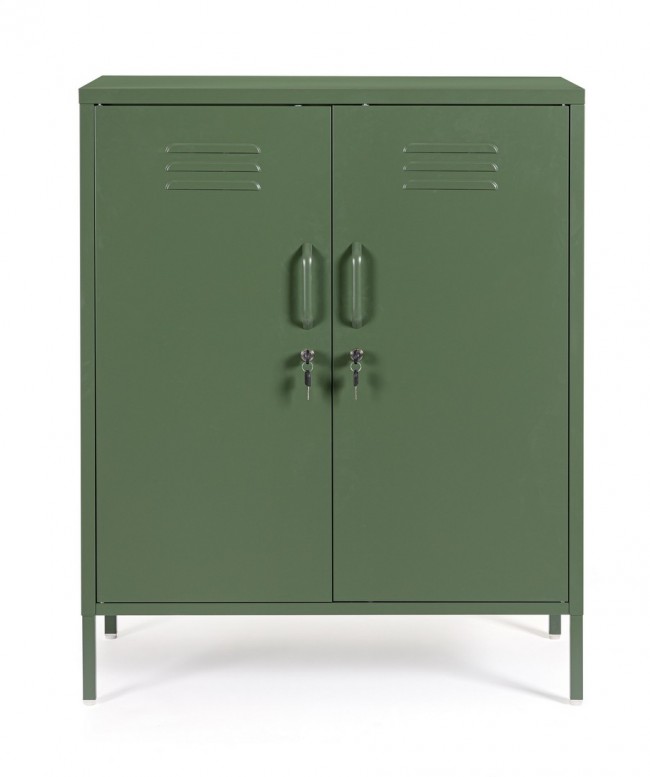 Credenza verde 40x80x101,5h in acciaio