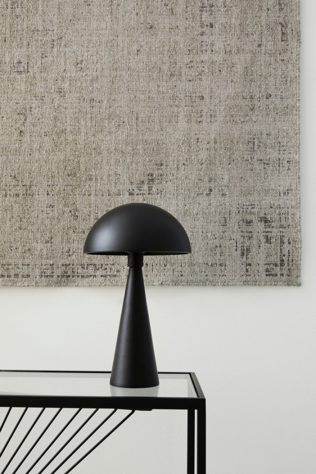 2x Lampada tavolo moderna nera D.22x36,5h