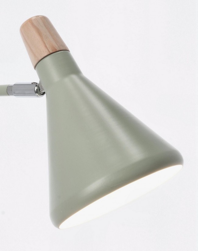 3x Lampada tavolo brill verde salvia 26,5x15x46h