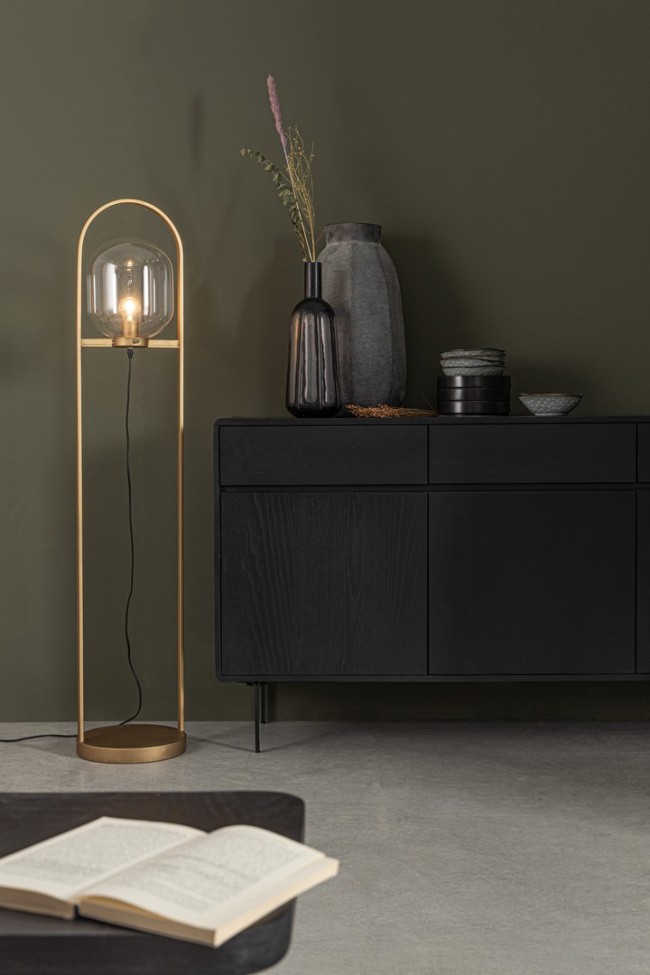 Piantana queer oro D.28x141h in metallo