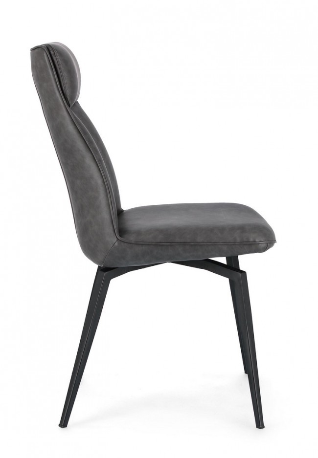 2x Sedia pu antracite 48x64x92x49