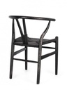 2x Sedia artemia nero 50x49.5x77h in legno