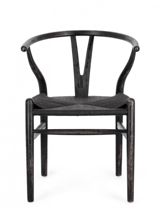 2x Sedia artemia nero 50x49.5x77h in legno
