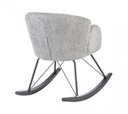 Poltrona dondolo grigio chiaro 86x62x72