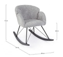 Poltrona dondolo grigio chiaro 86x62x72