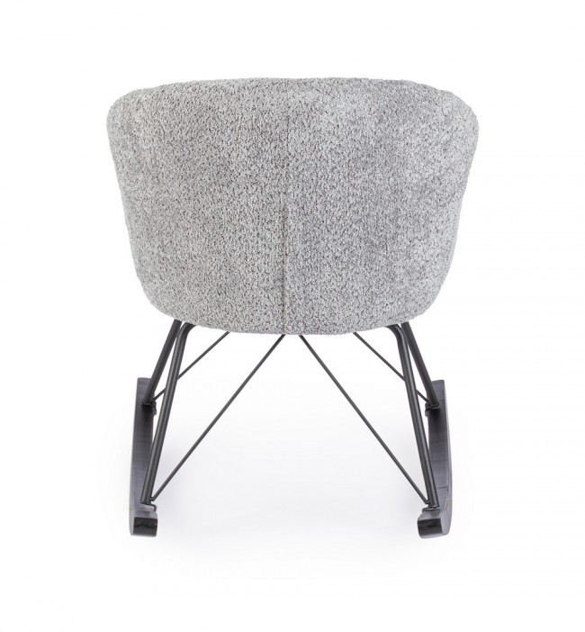 Poltrona dondolo grigio chiaro 86x62x72