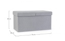 2x Pouf grigio boucle 76x38x38
