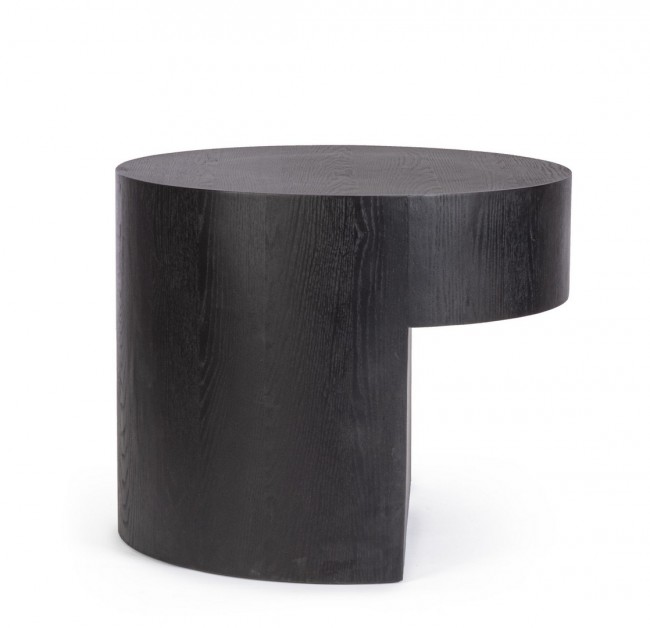 Tavolino nero in legno D.50 x 40h