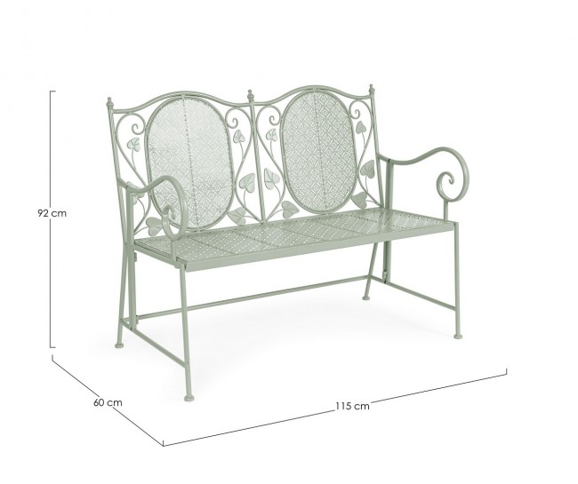 Panca 115x60x92h in acciaio