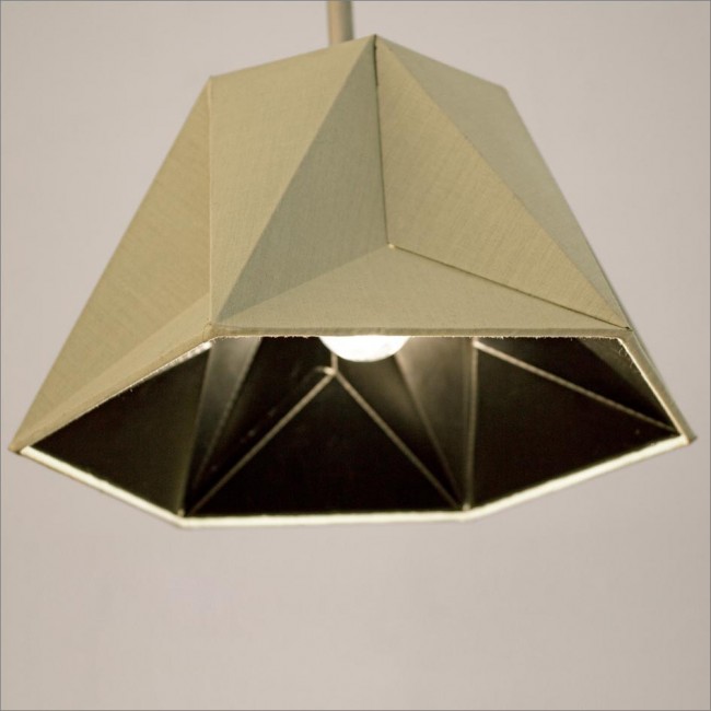 2x Lampadario esagono giallo 28x25x15h in metallo