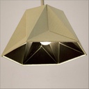 2x Lampadario esagono giallo 28x25x15h in metallo