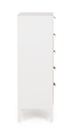 Cassettiera bianco-naturale 40x30x92 cm
