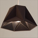 2x Lampadario esagono nero 28x25x15h