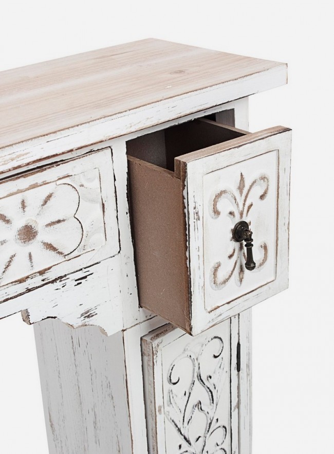 Cornice per camino decor spark bianco 115x23x95h