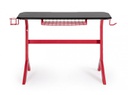 Scrivania gaming rossa e nera 118x65x76
