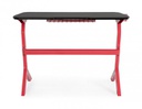 Scrivania gaming rossa e nera 118x65x76
