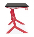 Scrivania gaming rossa e nera 118x65x76