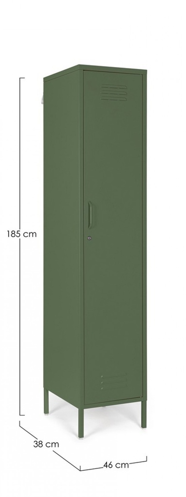 Armadio verde 46x38x185h in acciaio