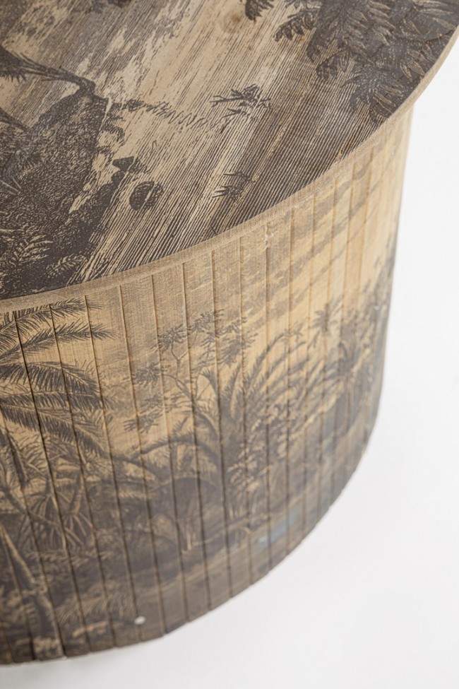 2x Tavolino Fujiko in legno D.58x40h