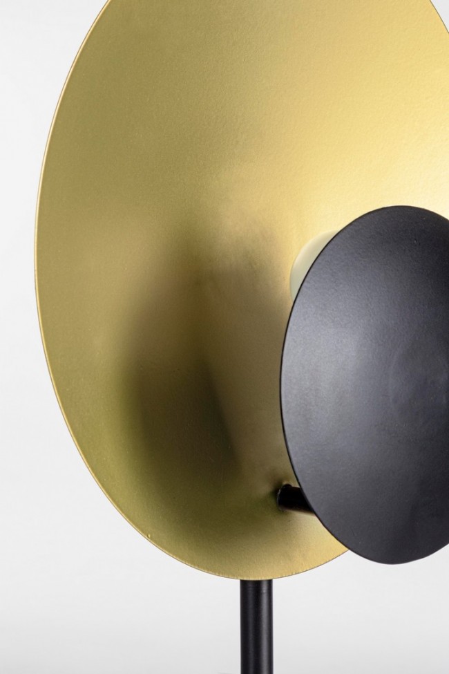 2x Lampada tavolo design nero-oro 30x17,5x46h