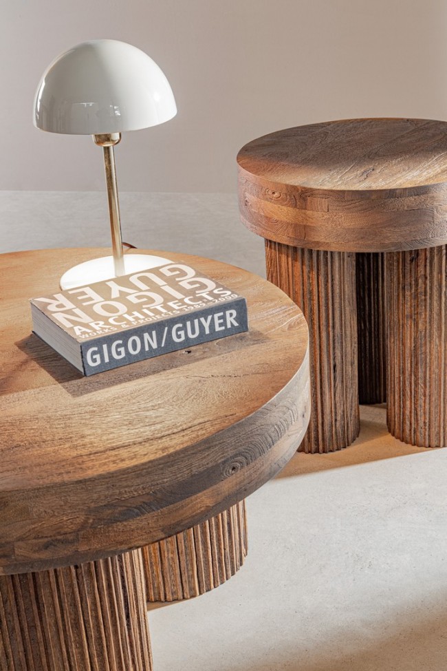 Tavolino Dacca marrone D.45x50h in legno