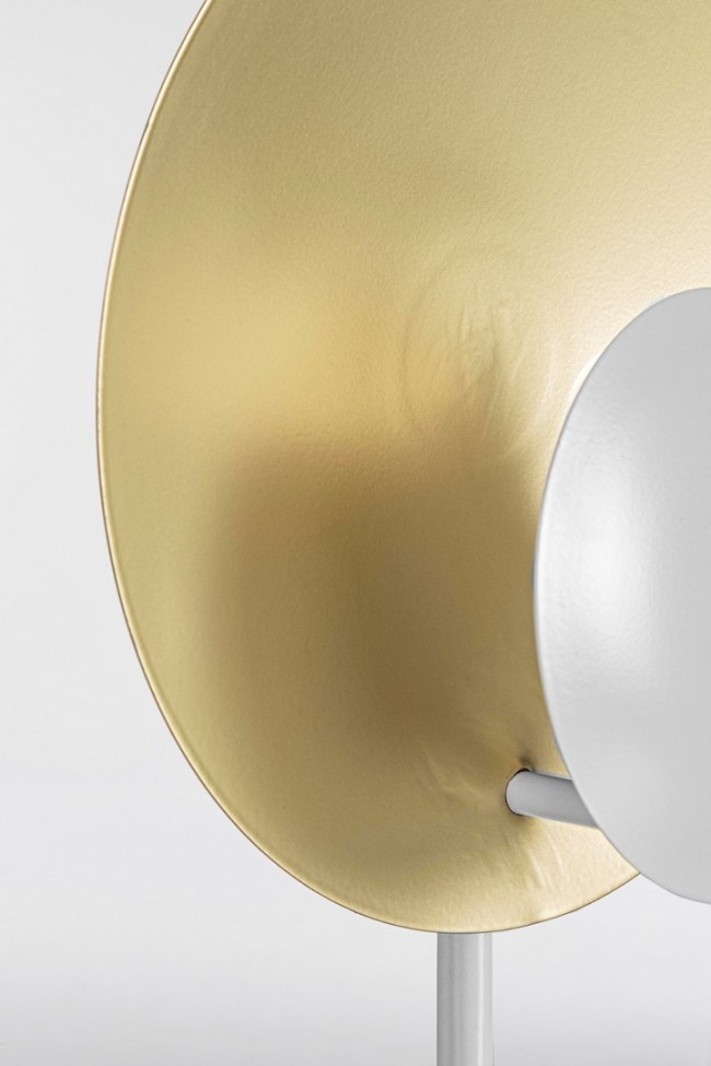 2x Lampada tavolo design bianco-oro 30x17,5x46h