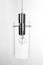 Lampadario 1 luce D.11x130h trasparente argento