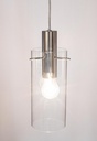 Lampadario 1 luce D.11x130h trasparente argento