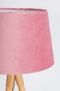4x Lampada da tavolo rosa D.33x69h in legno