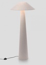 Lampada da terra crema D.50x120h in tessuto