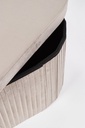 2x Pouf in velluto beige 76x38x38