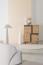 Lampada da terra crema D.50x120h in tessuto