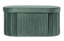 2x Pouf in velluto verde 76x38x38