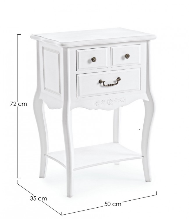 Mobiletto 50x35x72 in legno Daisy