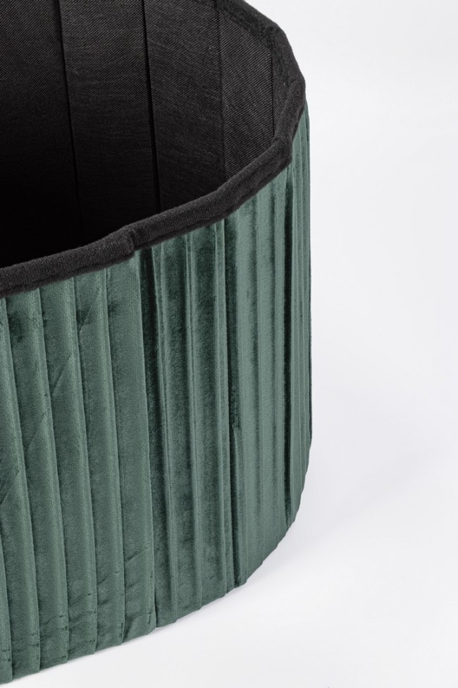 2x Pouf in velluto verde 76x38x38