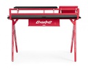 Scrivania gaming 135.5x60x95 rosso-nero