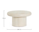 Tavolino naturale D.60 x 33 h in legno