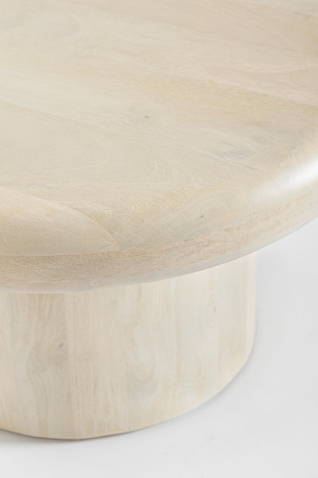 Tavolino naturale D.60 x 33 h in legno